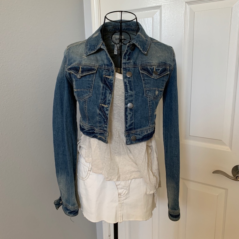 MNG MANGO cropped Denim Jacket - Picture 8 of 8